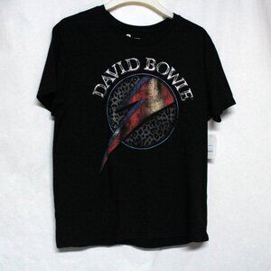 David Bowie NWT Women's Large 12-14 Short Sleeve Time and Tru Graphic Tee Shirt